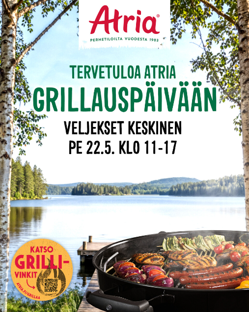 atria grillauspäivä 22.5. klo 11-17